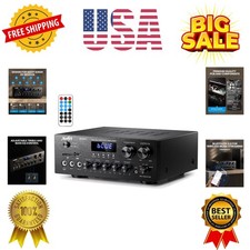 Stereo Receivers with Bluetooth 5.0, 2.0 Channel Power Audio Amplifier Stereo...