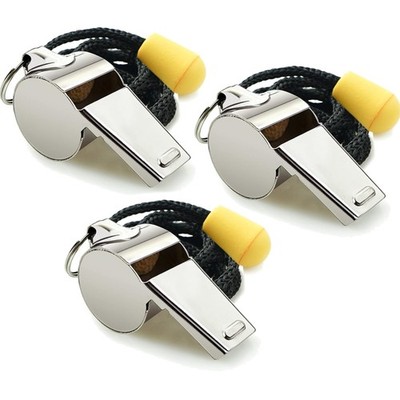 Edelstahl Pfeifen Laut Sport Pfeifen mit Lanyard für Trainer, Schiedsrichter,...