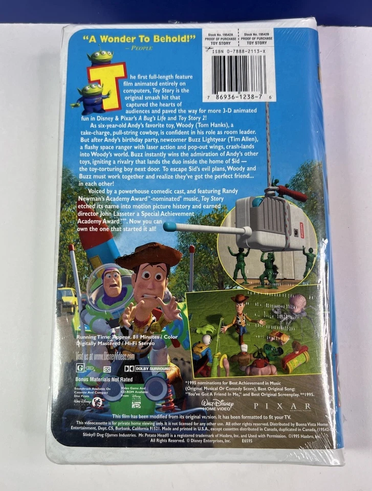 Toy Story (VHS, 1995 Special Edition) Disney Clam Shell Toys "Я" Us - NEW SEALED - Image 2 of 4