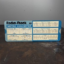 Vtg RADIOSHACK Metric Converter Advertising Slide Rule