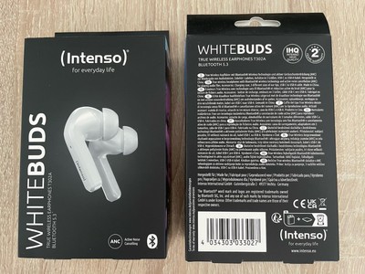 INTENSO In-Ear Kopfhörer White Buds T302A Bluetooth 5.3 Weiß Neu