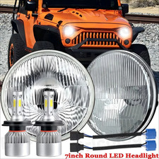 Newest Pair 7 Round Led Headlights Hi-lo Beam For Jeep Wrangler Jk Tj Cj 97-18 Newest Pair 7 Round Led Headlights Hi-lo Beam For Jeep Wrangler Jk Tj Cj 97-18