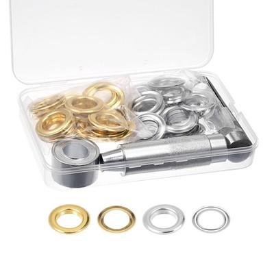 50 Set Grommet Tool Kit Copper Grommets Eyelets with 3Pcs Install Tool