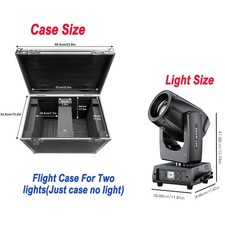 Flight Case For 2Pcs 230W Beam Moving Head Stage Light Hard Case with wheels