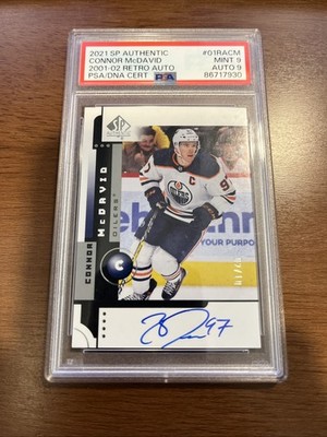 2021-22 SP Authentic #01RA-CM Connor McDavid Retro Autograph 2/10 PSA 9