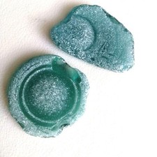 Rare Japanese Sea Glass Naturally Weathered Blue-green bottle bottom