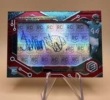 2022 Elements Travon Walker ON CARD AUTO /50 RED ROOKIE NEON SIGNS SP RC JAGUARS