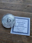 1oz BITCOIN .999 Silver Round Coin - Anonymous Mint - Julie Lindquist COA #2132