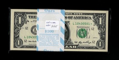 2006 $1 Federal Reserve STAR NOTES Full Orginal Pack From BEP with Stripe Band