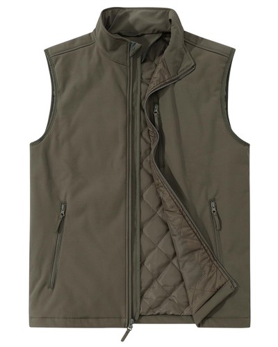 Men's Casual Outerwear Vest Lightweight Winter Zip Up Sleeveless Jacket for H...