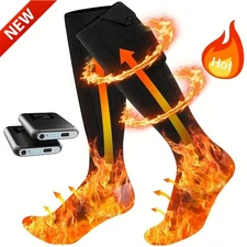 Electric Heated Socks Foot Winter Warmer Sock 5000mAh Rechargeable Battery Power