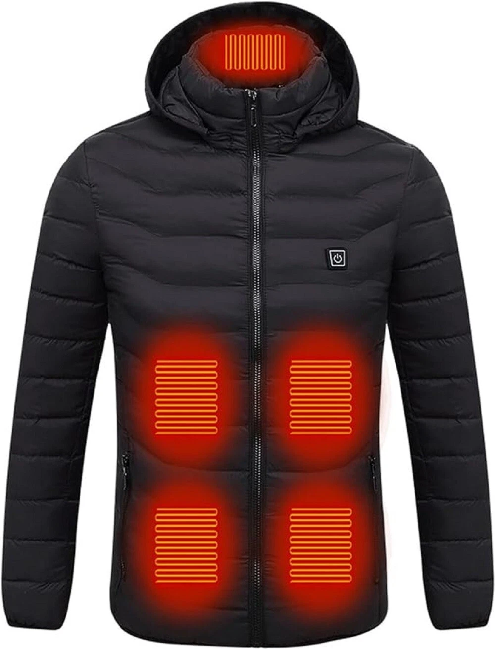 Winter Heated Jacket with 10,000 mAh Power bank Black: Large
Opens in a new window or tab