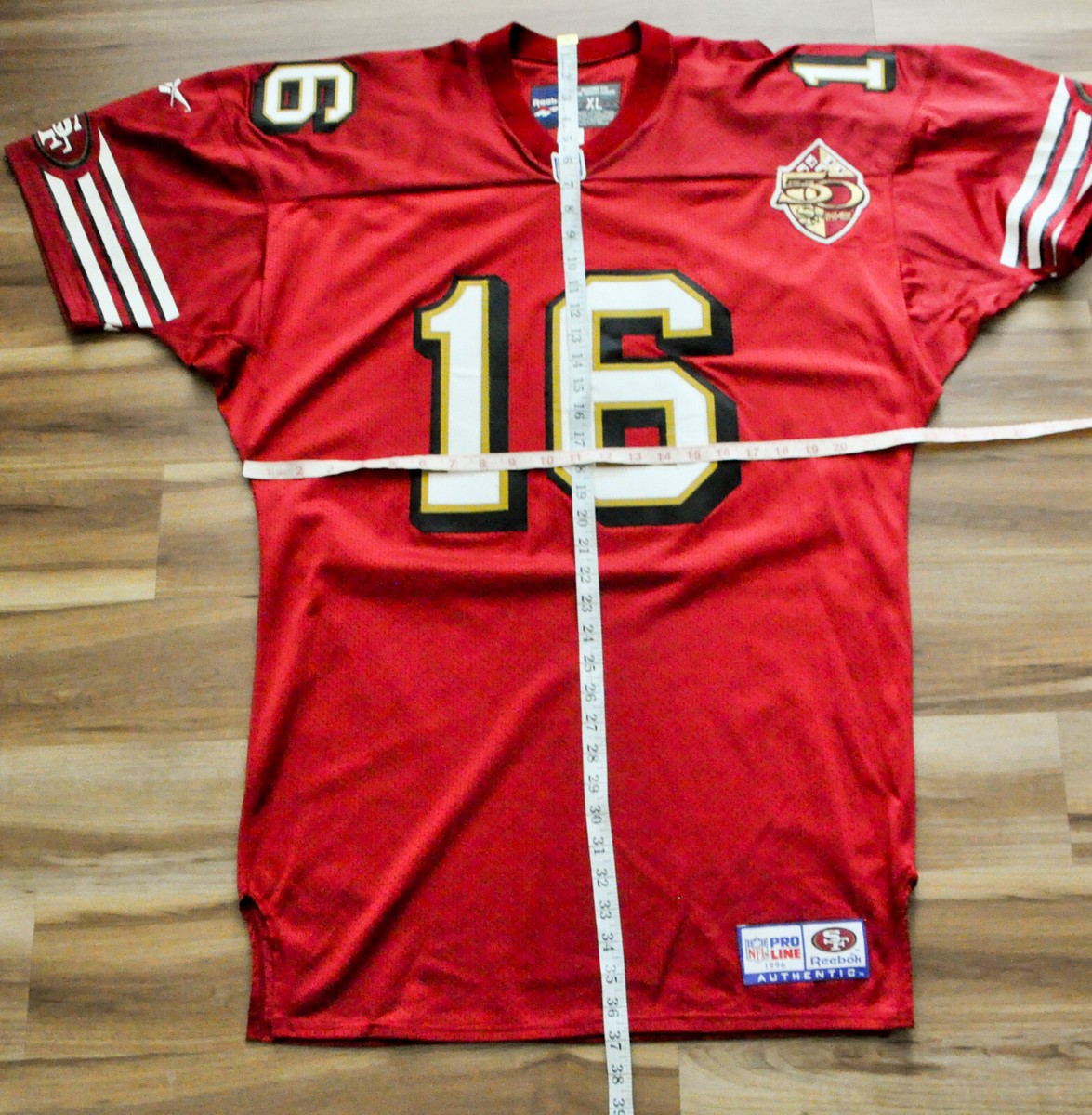 16 San Francisco 49ers Reebok Jersey Authentic 1996 Pro Line 50th
