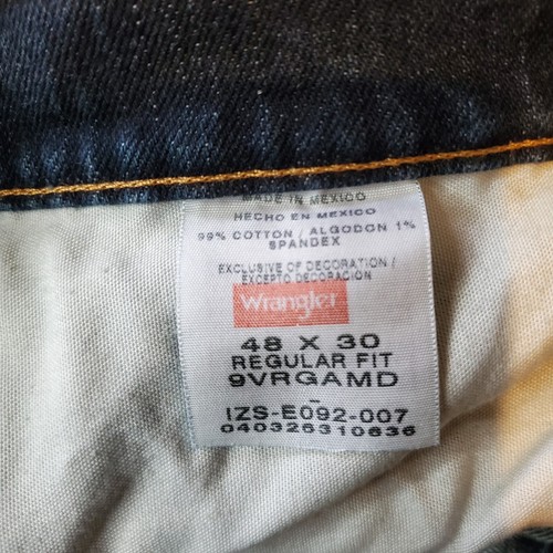 Wrangler Jeans 5 Star Premium Denim Mens Sz 48x30 Blue 9VRGAMD Regular Fit HighR - Picture 13 of 15