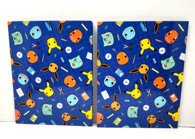 New (2) Pokemon Characters 2 Pocket Folder Portfolio