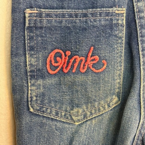 Vtg 1980s Miss Piggy Blue Jeans 80s Wiggles Size 6X Oink Jim Henson The Muppets - Picture 8 of 18