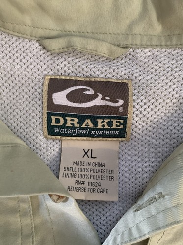 Ducks Unlimited Short Sleeve Shirt Mens XL Green Drake Waterfowl Button-Up - Picture 2 of 5