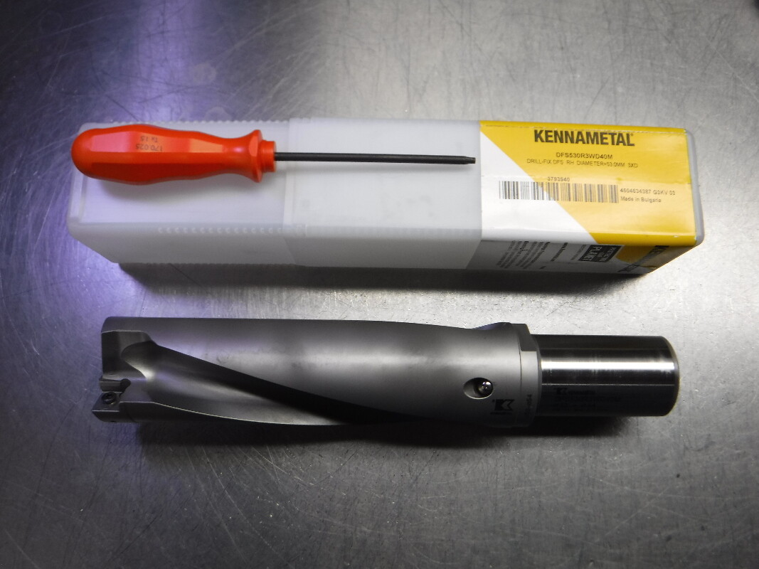 Kennametal 53mm Coolant Thru Indexable Drill 68mm Shank