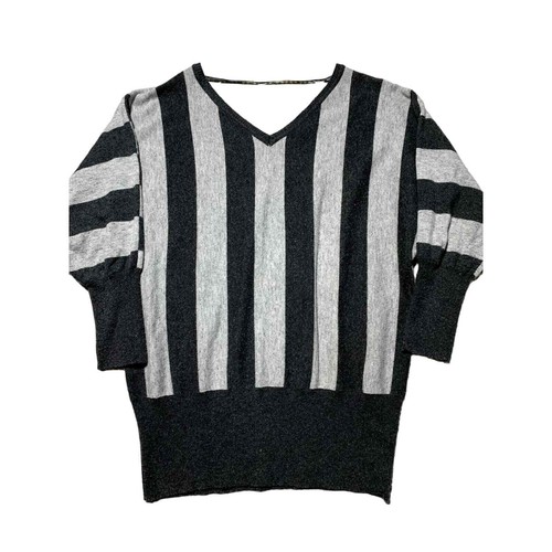 Pull Oversize BCBG MAX AZRIA En Laine D'agneau - Col V Noir - Taille L - Neuf Avec étiquette - Look Chic Et Confortable