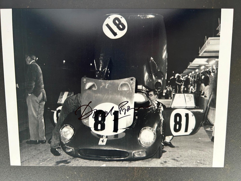 Signed 12x8 David Piper NART Harrah Racing Ferrari 250 LM Daytona 1968 Photo