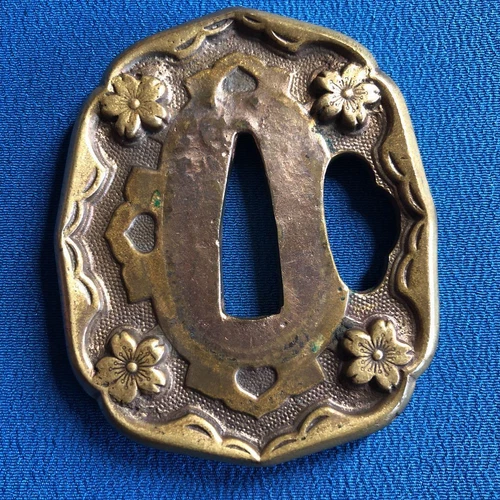 Imperial Japanese Army98 Gunto Tsuba - Hist L Material Wonderful Brilliance