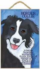 Border Collie Traits  Characteristics Sign 7.5 x 10