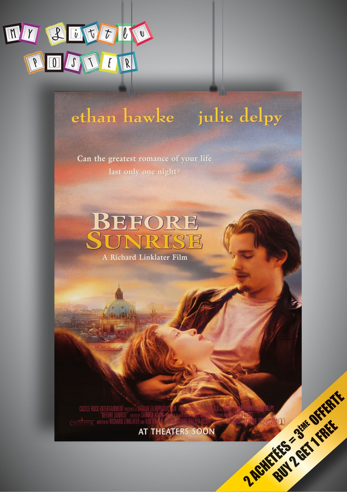 Locandina originale film Prima dell'alba (1995) - Regia di Richard Linklater