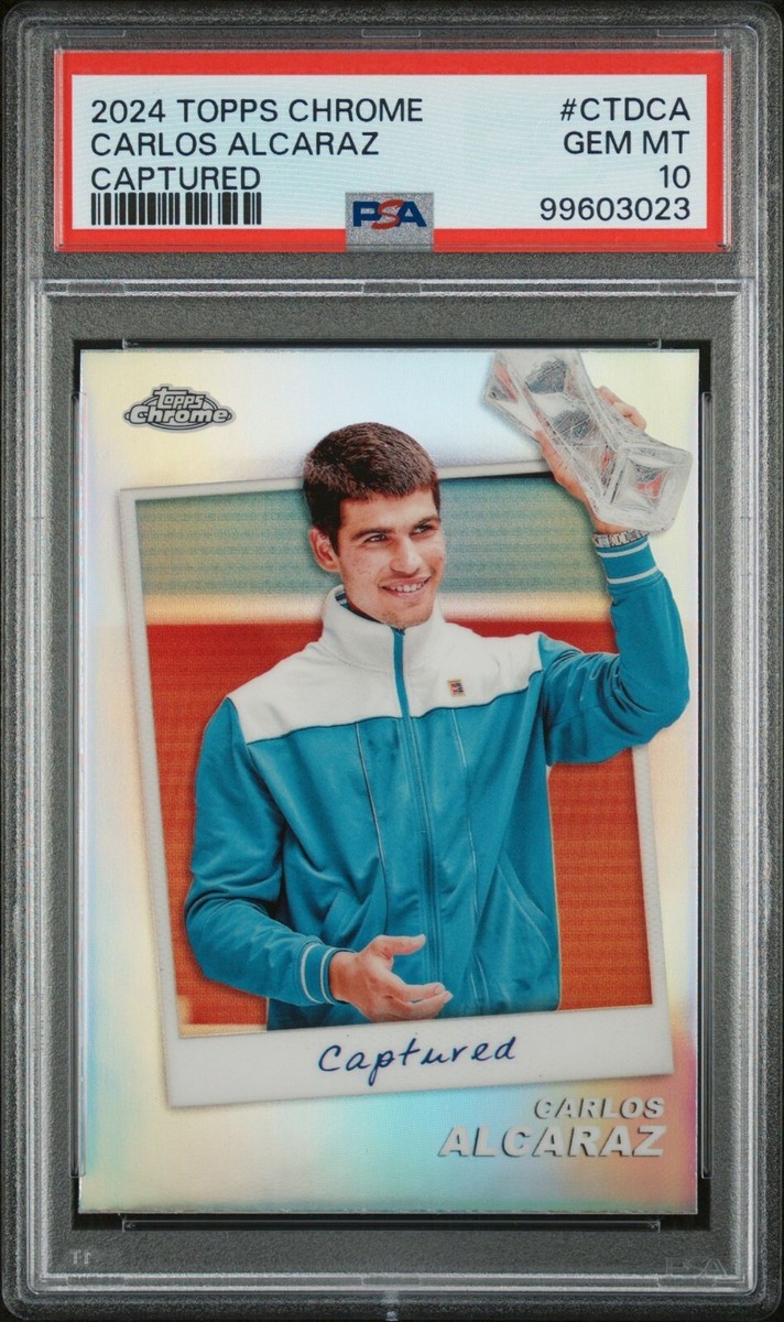 2024 Topps Chrome Tennis Carlos Alcaraz Captured Card #CTDCA PSA