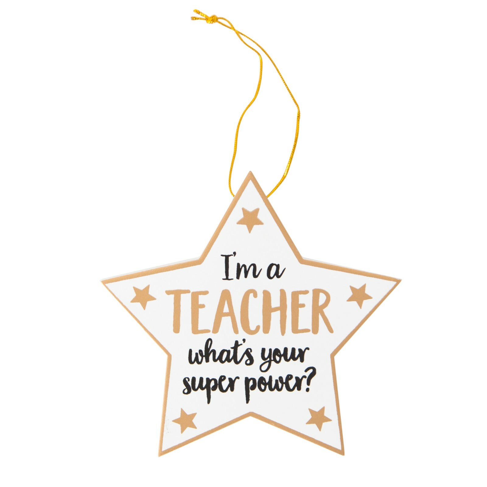 Sass & Belle I'm a Teacher Super Power Star Hanging Plaque. Gift. *NEW*
