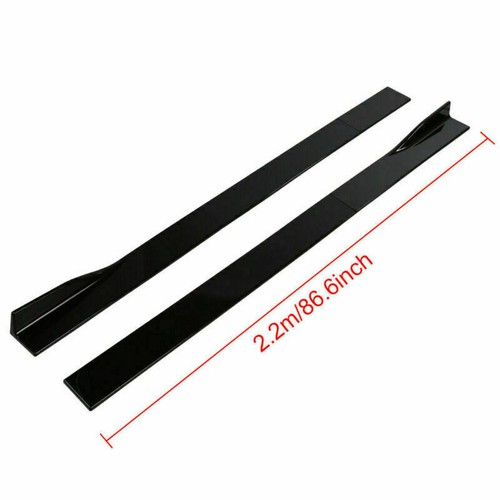 For Seat Ibiza Leon Toledo 86.6" Side Skirts Extension Rocker Panel Glossy Black - Picture 5 of 10