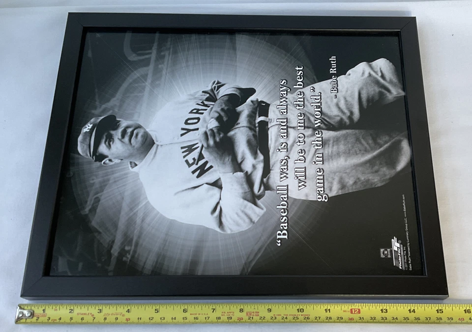 Foto enmarcada 2011 Cooperstown Collection Babe Ruth 15 X 12 bar/man cave Foto 4 de 4