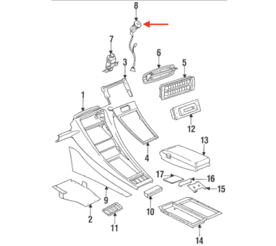 Porsche 928 Repair Kit Interior Temperature Sensor Cover Black