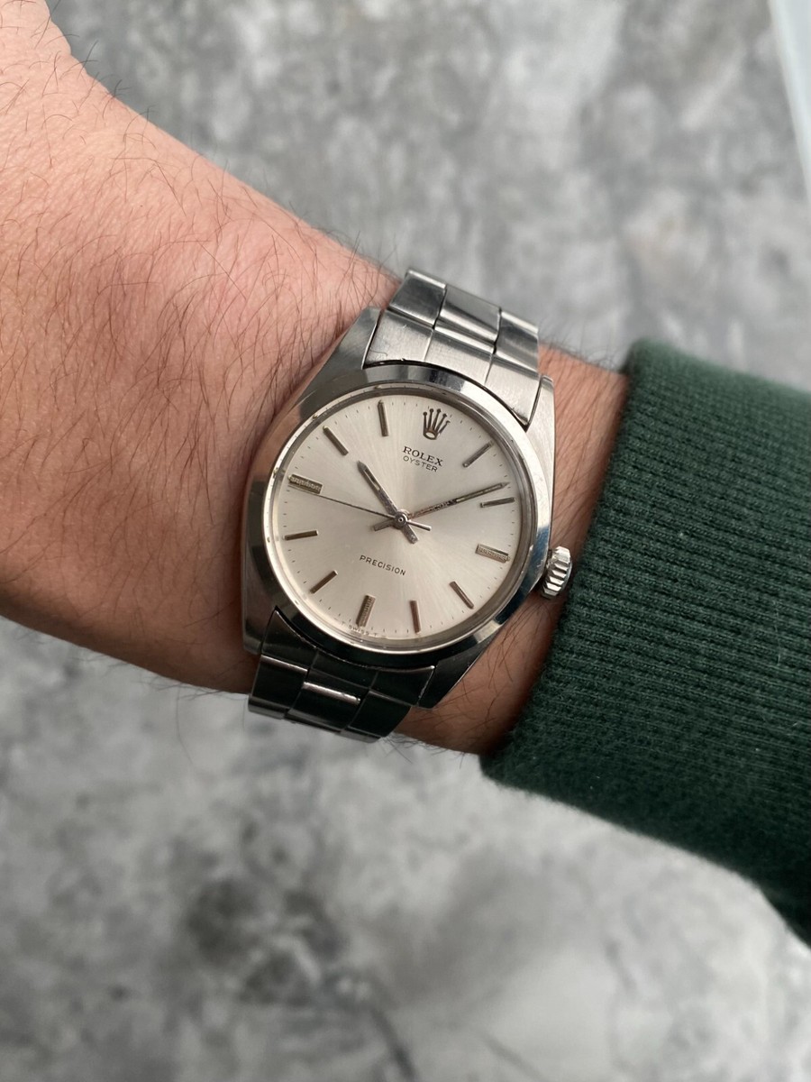 Vintage Rolex Oyster Precision Ref 6426 70s Manual Wind Silver