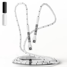  Professional Beaded Jump Rope for Fitness - Elite Skipping Rope for White