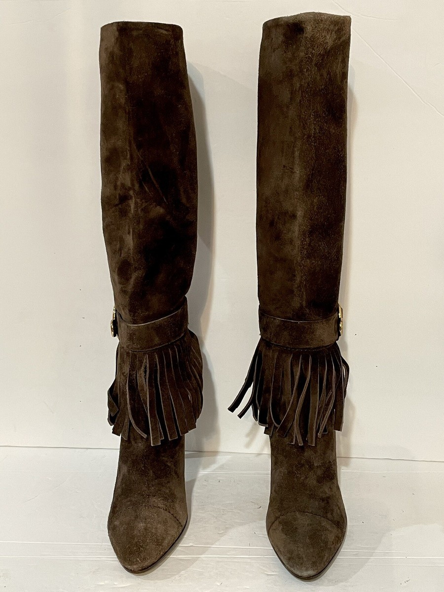 Louis Vuitton Women Suede High Heels Boots. New 7.5 | eBay display picture 1