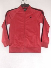 Starter Juniors L 10-12 Red Long Sleeve Zip Stripe Sleeves Windbreaker