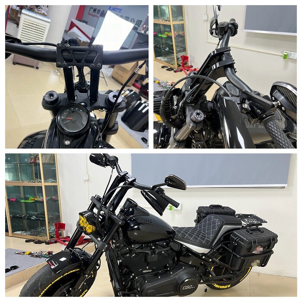 1" Handlebar Riser Kit for Harley Dyna Softail Low Rider S ST Fat Bob FXFB FXFBS