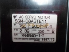 1PCS Used Yaskawa SGM-08A3TE11 Servo Motor With reducer