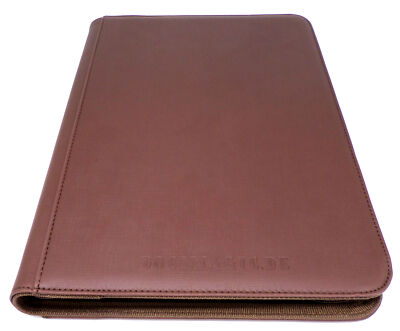 Docsmagic.de Premium Pro-Player 9-Pocket Zip-Album Brown - 360 Card Binder - MTG