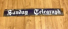 Sunday Telegraph Advertising Enamel Sign Original Vintage Old Antique Metal