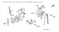 HONDA ACURA GENUINE OEM NSX Stay, Crank Cylinder Sensor Connecto ☆ 37845-PR7-A00