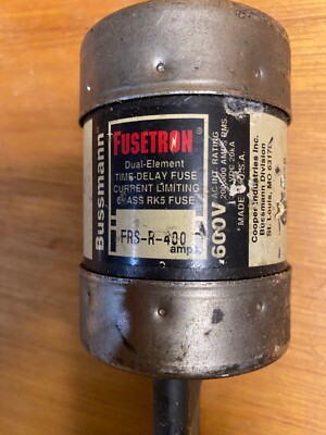 Bussmann FRS-R400, 400 Amp (400A) 600V Fusetron Dual Element Time-Delay ...