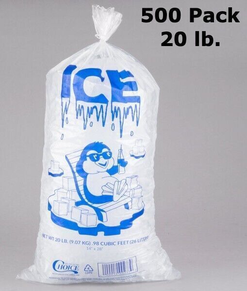 Choice 130IC20PCL Plastic Ice Bag Clear for sale online eBay