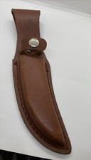 Brown Leather Knife Sheath  Snap Closure Handcrafted