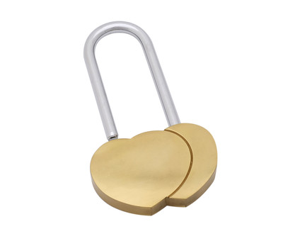 Love Lock Heart Gold with Engraving Desired Wedding Gift Valentine's Day