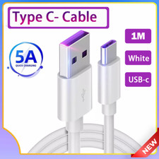 ORIGINAL 5A Type C USB Fast Charging Charger Data Cable For Huawei P20 P30 Pro 1