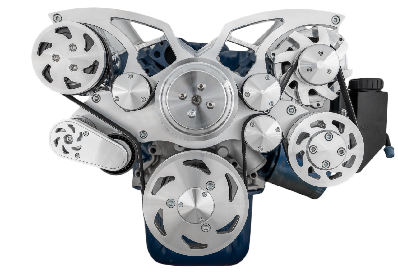 Ford Small Block 289 302 Serpentine Pulley And Bracket Kit A/C PS