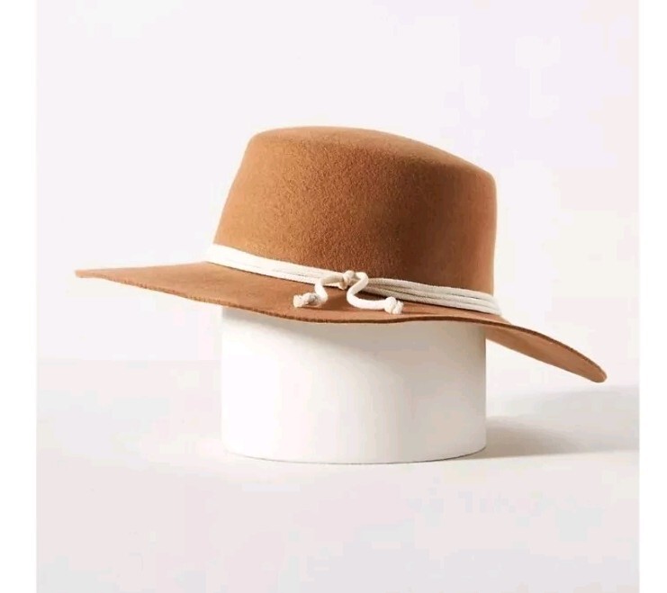 NWT ANTHROPOLOGIE SAN DIEGO HAT CO ROPE BAND WOOL FELT  display picture 2