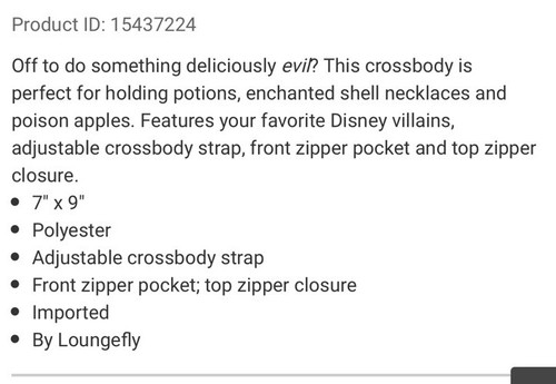 Loungefly Disney Villains Dark Passport Crossbody Bag NWT - Picture 9 of 9