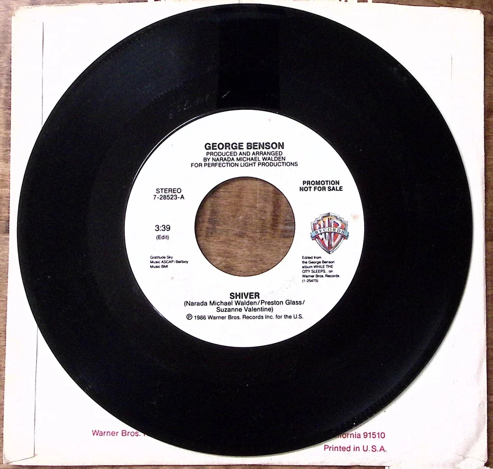 GEORGE BENSON SHIVER WARNER BROS RECORDS VINYL 45 53-210 Foto 3 de 3